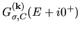 $G_{\sigma,C}^{(\bf k)}(E+i0^+)$