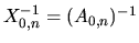 $X_{0,n}^{-1}=(A_{0,n})^{-1}$