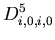 $\displaystyle D^{5}_{i,0,i,0}$