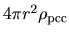 $4\pi r^2\rho_{\rm pcc}$