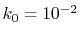 $ k_0 = 10^{-2}$