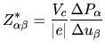 $\displaystyle Z_{\alpha\beta}^{*}
=
\frac{V_{c}}{\vert e \vert}\frac{\Delta P_{\alpha}}{\Delta u_{\beta}}$