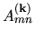 $A_{mn}^{({\rm {\bf k}})}$