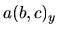 $a(b,c)_y$