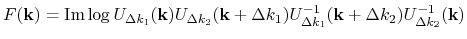 $\displaystyle F({\bf k}) = {\rm Im}\log U_{\Delta k_{1}}({\bf k})U_{\Delta k_{2...
...k_{1})U^{-1}_{\Delta k_{1}}({\bf k}+\Delta k_{2})U^{-1}_{\Delta k_{2}}({\bf k})$