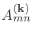 $A_{mn}^{({\rm {\bf k}})}$