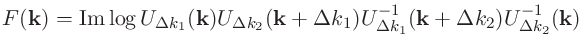 $\displaystyle F({\bf k}) = {\rm Im}\log U_{\Delta k_{1}}({\bf k})U_{\Delta k_{2...
...k_{1})U^{-1}_{\Delta k_{1}}({\bf k}+\Delta k_{2})U^{-1}_{\Delta k_{2}}({\bf k})$