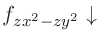 $f_{zx^2-zy^2}\downarrow$