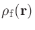 $\rho_{\rm f}({\bf r})$