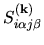 $\displaystyle S_{i\alpha j\beta}^{(\bf k)}$