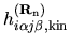 $\displaystyle h_{i\alpha j\beta,{\rm kin}}^{({\bf R}_{\rm n})}$