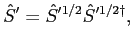 $\displaystyle {\hat S}' = {\hat S}'^{1/2} {\hat S}'^{1/2 \dagger},$