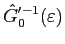 $ {\hat G_0}'^{-1}(\varepsilon)$